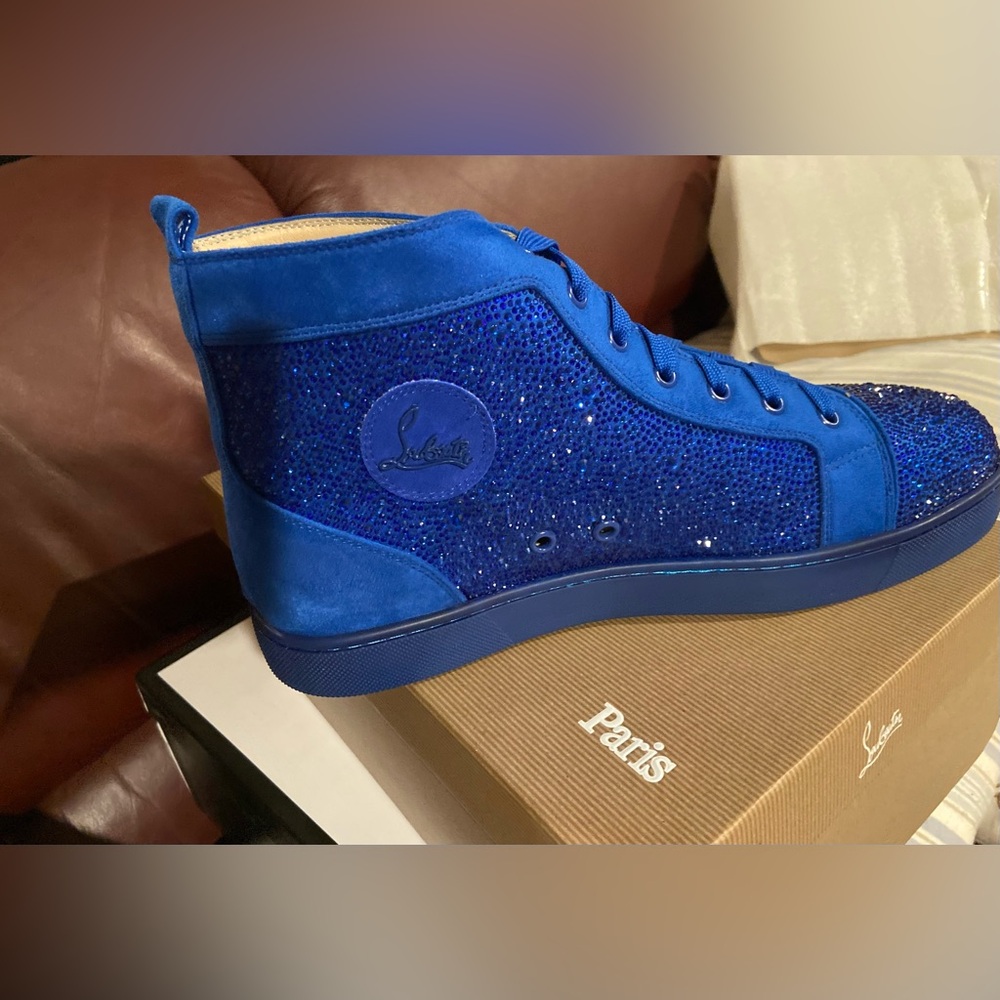 Christian Louboutin Sparkling Blue Sneakers